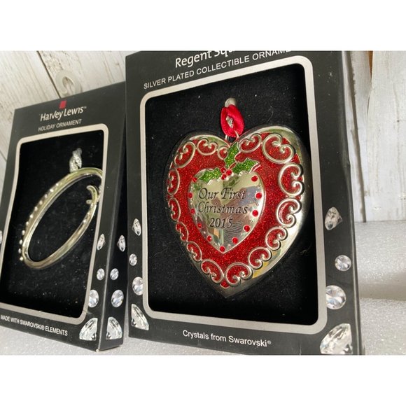 Harvey Lewis Silver Our First Christmas 2015 Ornament - Picture 2 of 9
